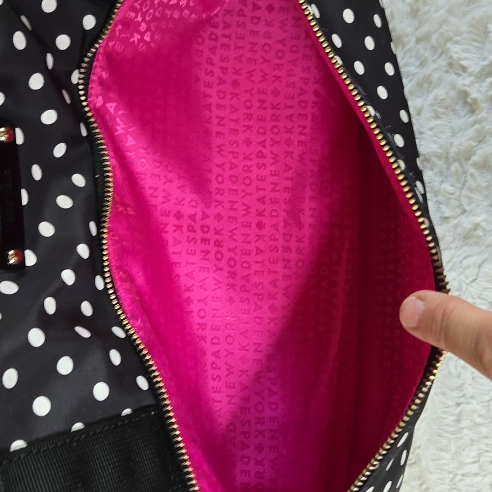 Kate Spade New York Black and White Polka Dot Tote Bag - Picture 3 of 7